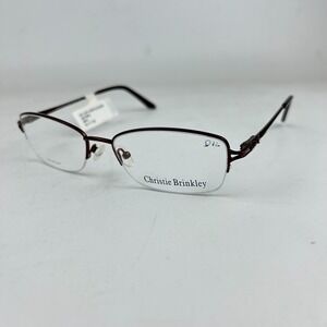 Christie Brinkley LT52110323 Unisex Eyeglasses Frame Brown Half Rim 53-17-138mm